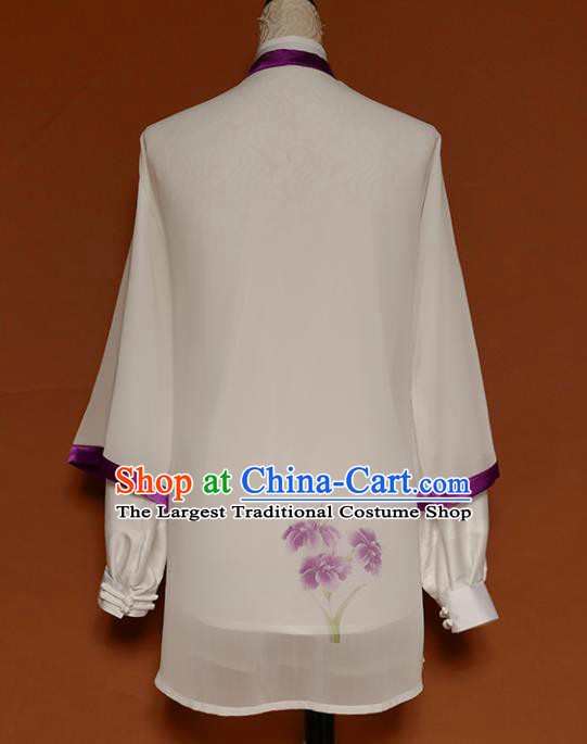 Top Group Kung Fu Costume Tai Ji Training Printing Uniform Clothing for Women