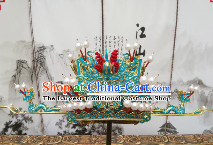 Chinese Beijing Opera Old Men Hair Accessories Ancient Prime Minister Hat for Men