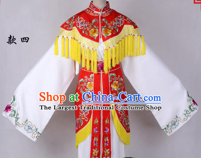 Professional Chinese Traditional Beijing Opera Costume Peri Red Embroidered Dress for Adults