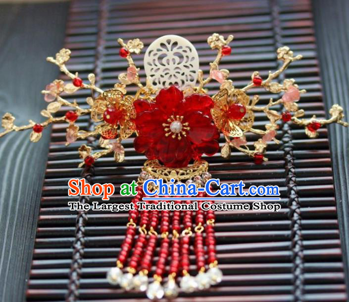Top Grade Chinese Ancient Bride Phoenix Coronet Hair Combs Traditional Hair Accessories Headdress for Women