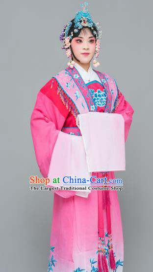 Chinese Traditional Peking Opera Princess Rosy Dress Classical Beijing Opera Actress Costume for Adults