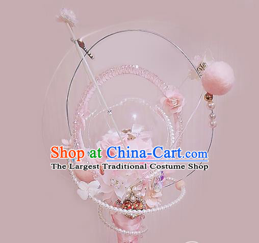 Chinese Traditional Wedding Bridal Bouquet Hand Pink Flowers Bunch for Women