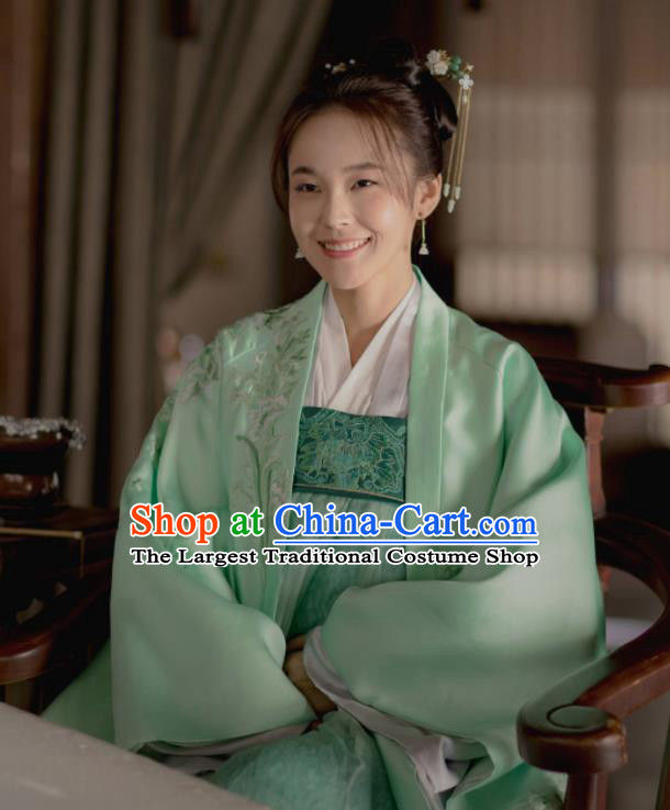 The Story Of MingLan Chinese Ancient Hanfu Dress Song Dynasty Nobility Lady Embroidered Costume for Rich Women