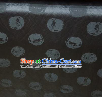 Asian Traditional Fabric Classical Pattern Black Watered Gauze Brocade Satin Silk Material