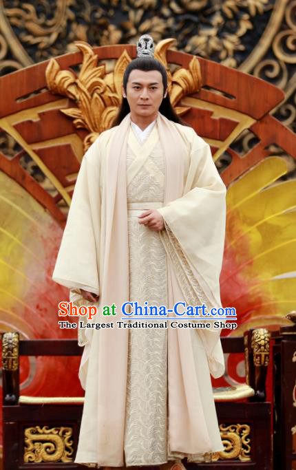 Drama Zhao Yao Traditional Chinese Ancient Prince Swordsman Replica Costume for Men