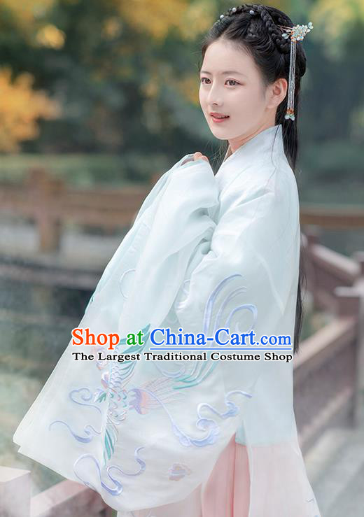 Chinese Traditional Embroidered Hanfu Dress Ancient Ming Dynasty Imperial Concubine Historical Costume for Women