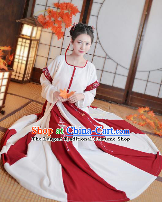 Chinese Ancient Palace Dance Traditional Hanfu Dress Tang Dynasty Aristocratic Lady Historical Costume for Women
