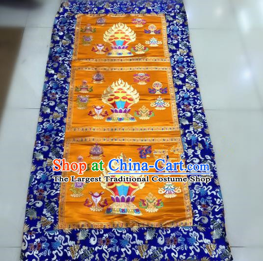 Chinese Traditional Buddhism Golden Brocade Decoration Vajrayana Buddhist Altar Table Cloth