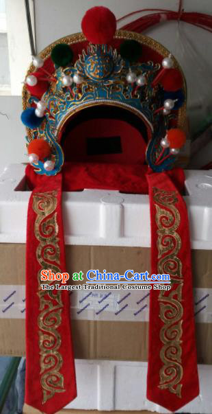 Chinese Traditional Sichuan Opera Headwear Face Changing Hat Handmade Helmet for Men