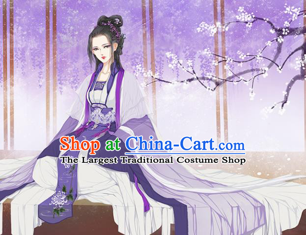 Traditional Chinese Cosplay Peri Goddess Hanfu Dress Ancient