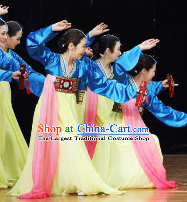 Chinese Traditional Ethnic Dance Costume Korean Nationality Dance Stage Performance Clothing for Women