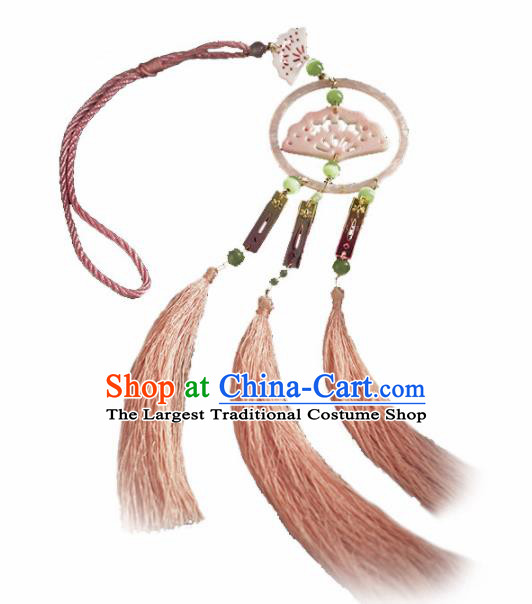 Chinese Traditional Waist Accessories Ancient Princess Pink Tassel Pendant for Women