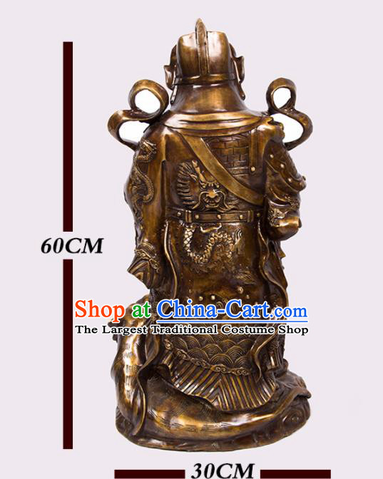 Chinese Traditional Feng Shui Items Bagua Decoration Taoism Wealth God Brass Statue