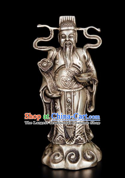 Chinese Traditional Feng Shui Items Taoism Bagua Brass Decoration Bronze Fortune God Statue