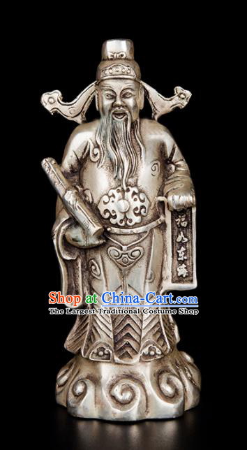 Chinese Traditional Feng Shui Items Taoism Bagua Brass Decoration Bronze Lucky God Statue