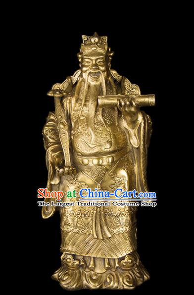 Chinese Traditional Feng Shui Items Taoism Bagua Brass Lucky God Statue Decoration