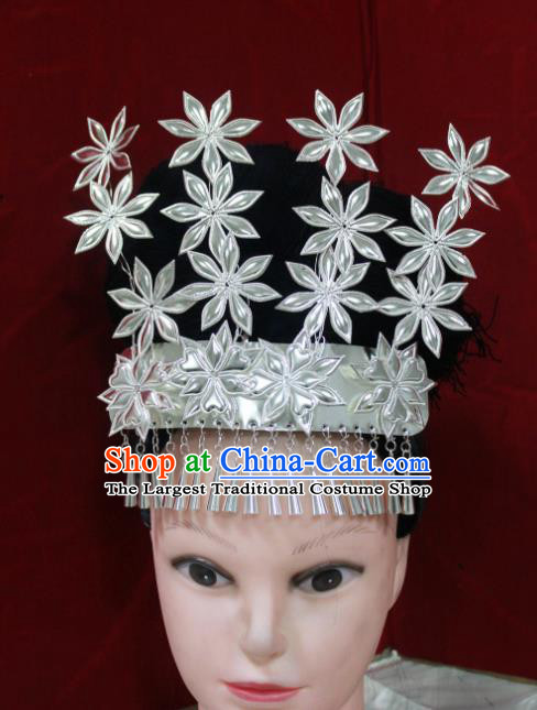 Traditional Chinese Hair Accessories Miao Nationality Sliver Ethnic Female Hairpins for Women