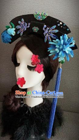 Traditional Chinese Ancient Qing Dynasty Palace Queen Headwear Hair Accessories for Women