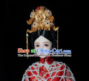 Chinese Ancient Imperial Consort Wedding Headwear Traditional Qing Dynasty Palace Manchu Hair Accessories for Women