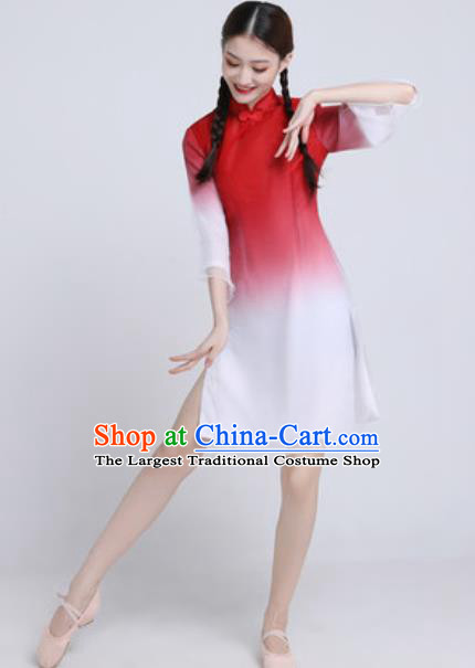Chinese Classical Dance Chorus Dress Traditional Umbrella Dance Lotus Dance Stage Performance Costume for Women