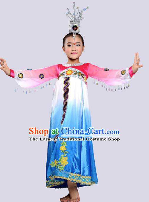 Chinese Korean Nationality Ethnic Costume Traditional Minority Folk Dance Stage Performance Clothing for Kids