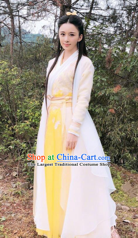Chinese Drama Relying on Heaven to Slaughter Dragons Ancient Yuan Dynasty Swordswoman Hanfu Dress for Women