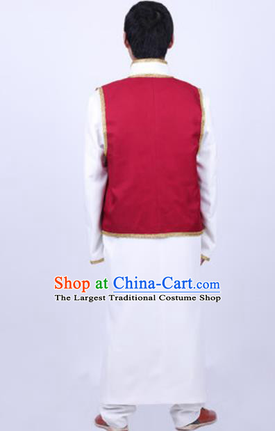 Chinese Nationality Ethnic Costume Traditional Minority Folk Dance Stage Performance Clothing for Men
