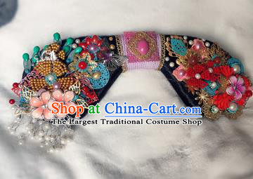 Traditional Chinese Qing Dynasty Palace Lady Headwear Ancient Manchu Hair Accessories for Women
