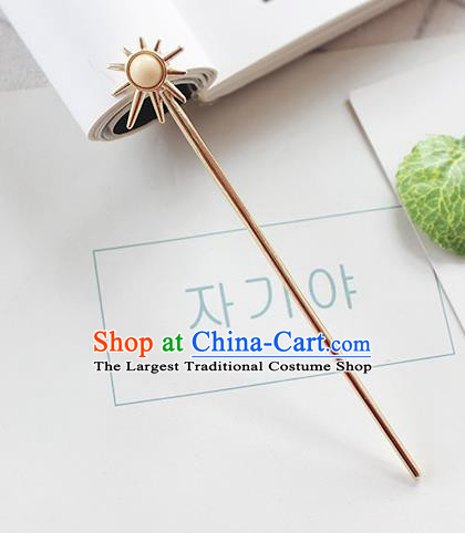 Traditional Chinese Handmade Hair Accessories Ancient Swordswoman Golden Hairpins for Women