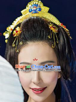Chinese Handmade Hanfu Palace Blueing Phoenix Coronet Hairpins Traditional Ancient Princess Hair Accessories for Women
