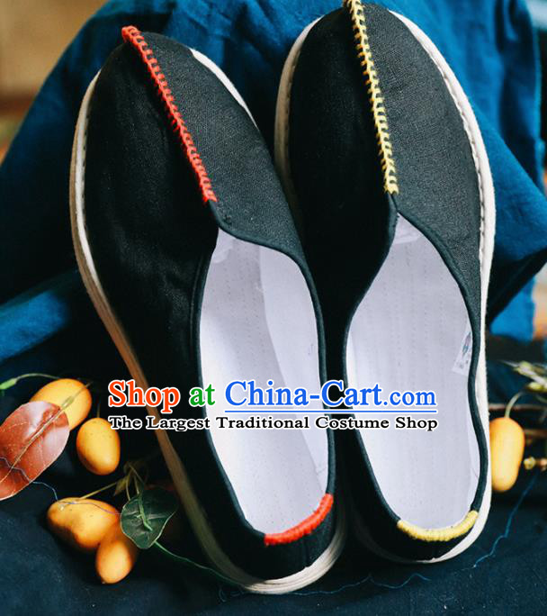 Chinese Handmade Black Cloth Shoes Traditional National Shoes Ancient Hanfu Shoes for Women