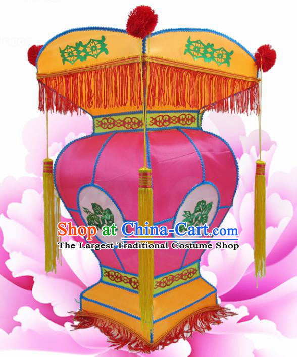 Handmade Chinese Palace Lanterns Traditional New Year Rosy Lantern Ancient Ceiling Lamp