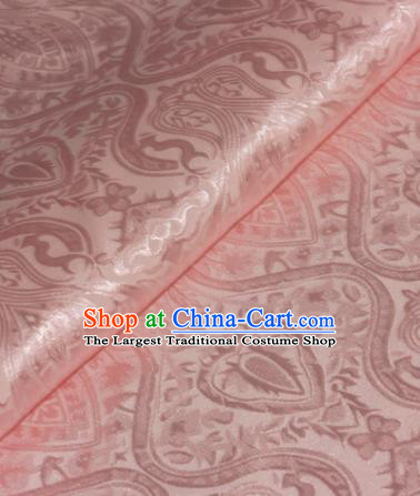 Chinese Traditional Royal Pattern Pink Brocade Material Cheongsam Classical Fabric Satin Silk Fabric