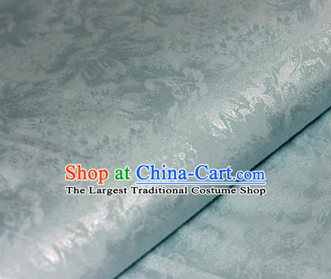 Chinese Traditional Cheongsam Light Blue Brocade Material Hanfu Classical Fabric Satin Silk Fabric