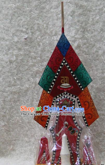 Chinese Traditional Tibetan Buddhism Feng Shui Items Wood Decoration Buddhist Temple Colored Drawing Offerings