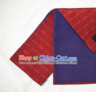 Japanese Traditional Kimono Purplish Red Brocade Belts Asian Handmade Japan Geisha Yukata Waistband for Women