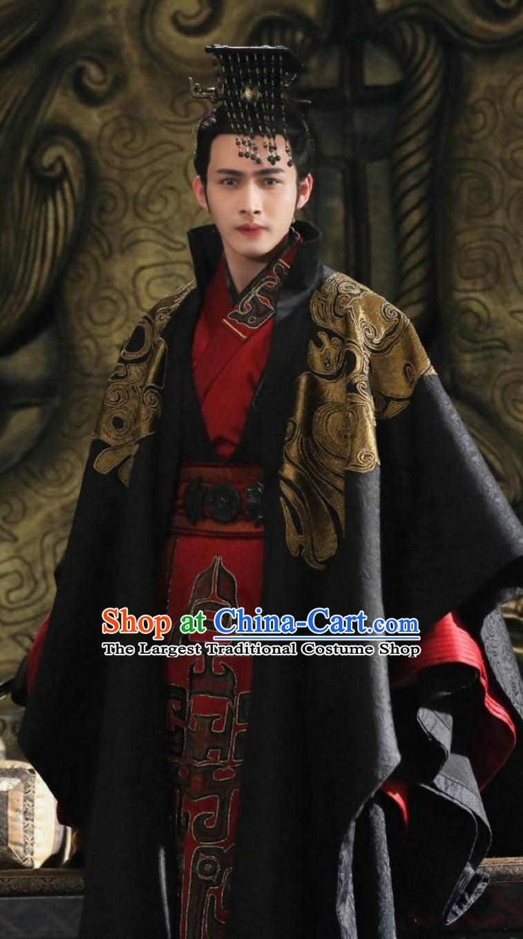 Ancient Chinese Ying Zheng Qin Shi Huang First Emperor Coronation Costumes