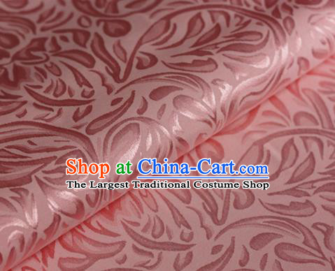 Asian Chinese Traditional Pattern Pink Brocade Cheongsam Silk Fabric Chinese Satin Fabric Material