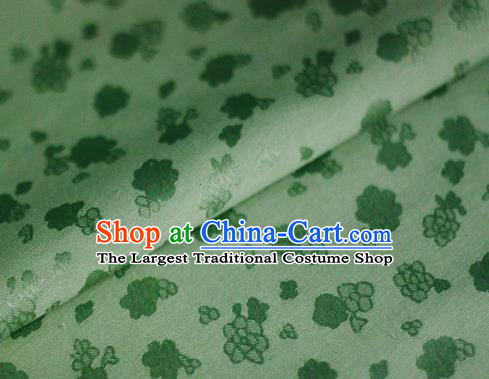 Asian Chinese Traditional Royal Flowers Pattern Green Brocade Cheongsam Silk Fabric Chinese Satin Fabric Material