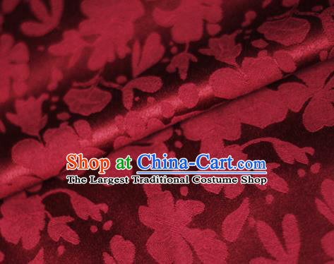 Asian Chinese Traditional Classical Pattern Red Brocade Cheongsam Silk Fabric Chinese Satin Fabric Material