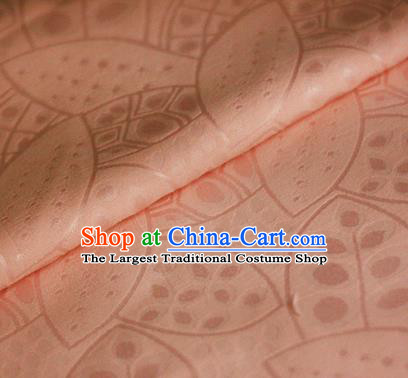 Asian Chinese Traditional Leaf Pattern Pink Brocade Cheongsam Silk Fabric Chinese Satin Fabric Material
