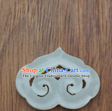 Chinese Handmade Jewelry Accessories Carving Auspicious Cloud Jade Pendant Ancient Traditional Jade Craft Decoration