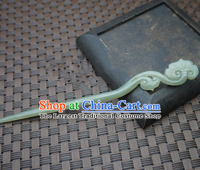 Chinese Handmade Jade Hairpins Ancient Jade Carving Hair Clip Hair Accessories for Women for Men
