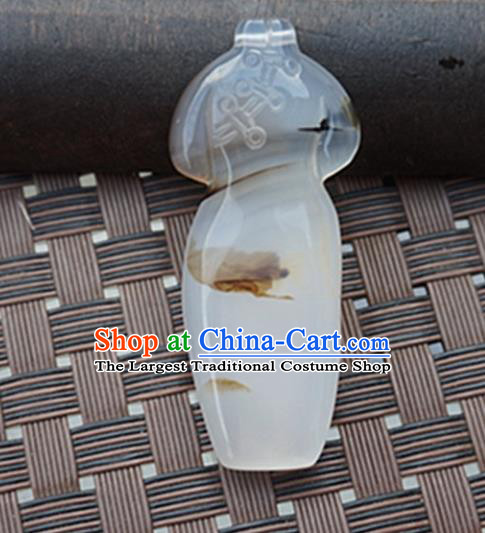 Chinese Ancient Carving Qipao Jade Pendant Traditional Handmade Jade Craft Jewelry Decoration Accessories