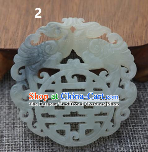 Chinese Ancient Wedding Carving Jade Pendant Traditional Handmade Jade Craft Jewelry Decoration Accessories