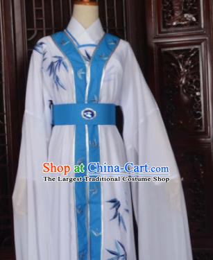 Handmade Chinese Beijing Opera Niche White Costume Traditional Peking Opera Clothing for Men