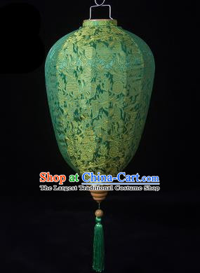 Handmade Traditional Chinese Lantern Ceiling Lamp Green Lanterns New Year Lantern
