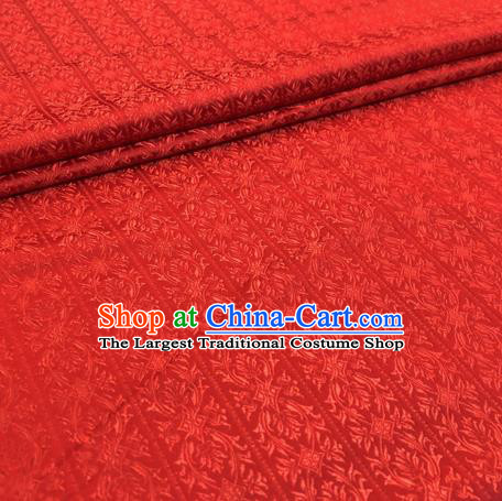 Chinese Traditional Hanfu Silk Fabric Classical Pattern Design Red Brocade Tang Suit Fabric Material