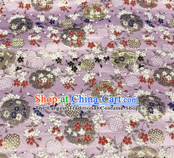 Chinese Traditional Hanfu Silk Fabric Sakura Pattern Design Pink Brocade Tang Suit Fabric Material