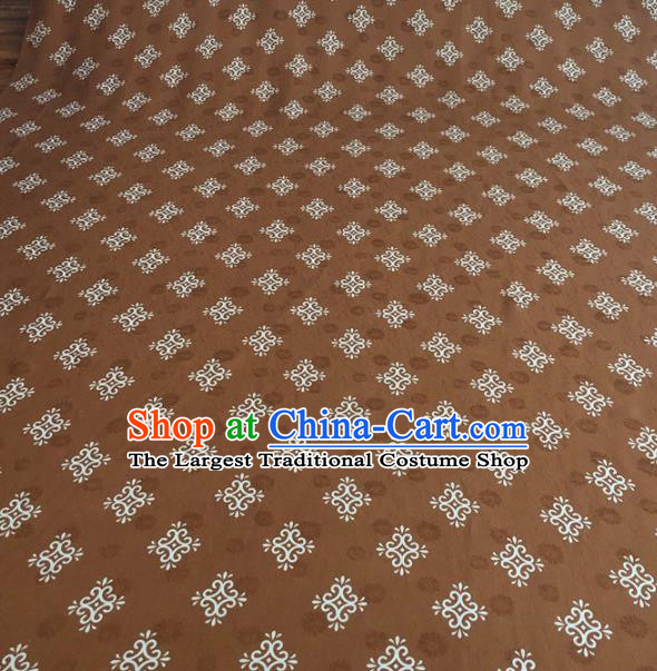 Asian Chinese Traditional Pattern Design Coffee Brocade Fabric Silk Fabric Chinese Fabric Asian Material